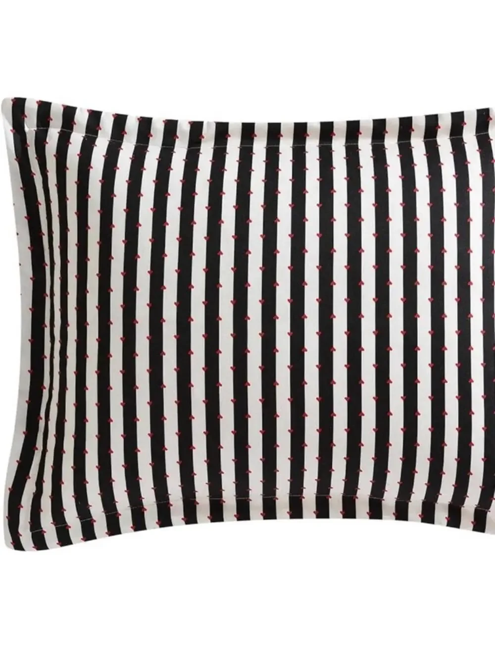 NEW Betsey Johnson KING DUVET SET Black White Stripe Cover Pillow Cases NIP